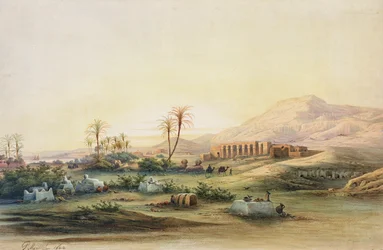 Valle del Nilo con las ruinas del templo de Seti I, 1844